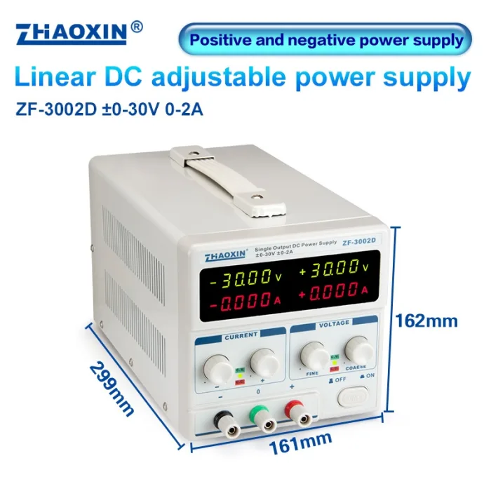 Linear DC adjustable power supply ZF Series Positive and negative power supply Mode: ZF-3002D