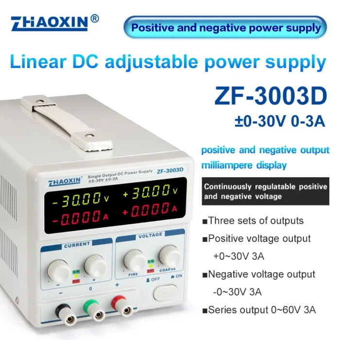 Linear DC adjustable power supply ZF Series Positive and negative power supply Mode: ZF-3003D