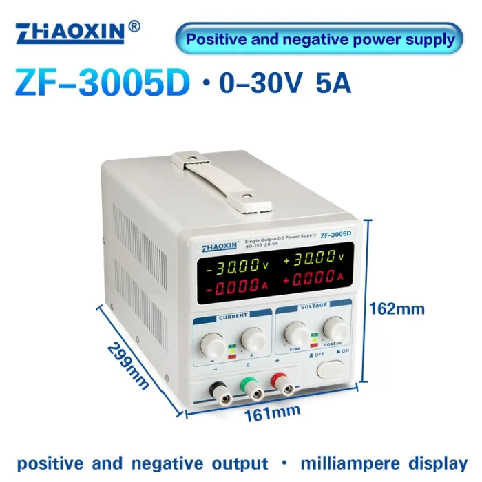Linear DC adjustable power supply ZF Series Positive and negative power supply Mode: ZF-3005D
