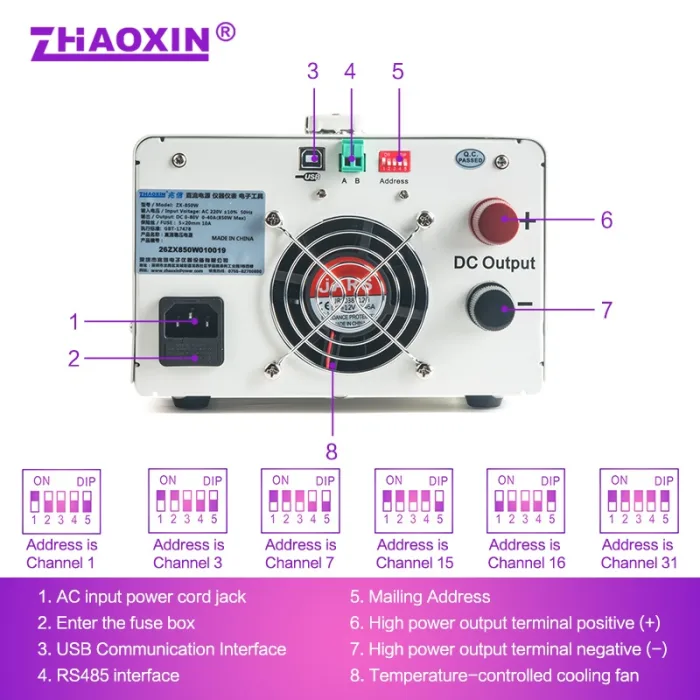 ZX Series Programmable Switching Mode Constant Power DC Power Supply ZX-850W