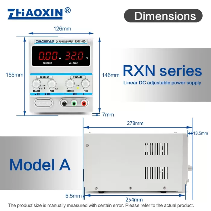 Linear DC adjustable power supply RXN Series Mode: RXN-303D